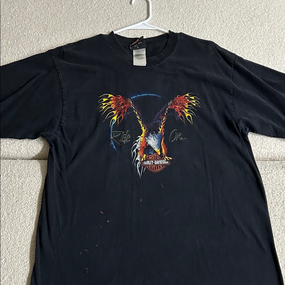 Harley-Davidson Black Tee with Fiery Graphic